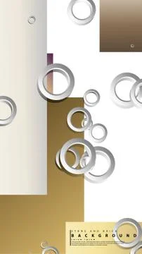 Ring abstract rectangular background with drop shadow. Vector illustration, w Stock Illustration