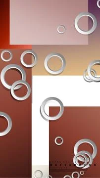 Ring abstract rectangular background with drop shadow. Vector illustration, w イラスト素材