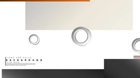 Ring abstract rectangular background with drop shadow. Vector illustration, w Stock Illustration