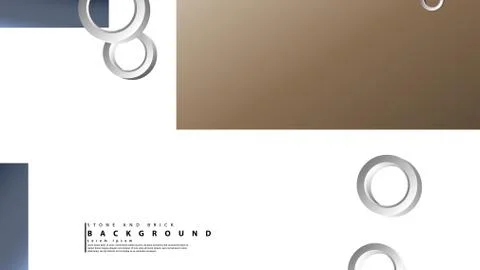 Ring abstract rectangular background with drop shadow. Vector illustration, w Stock Illustration