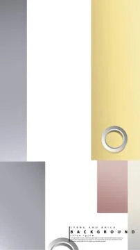 Ring abstract rectangular background with drop shadow. Vector illustration, w Stock Illustration