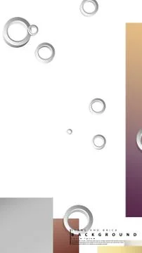 Ring abstract rectangular background with drop shadow. Vector illustration, w 库存插图