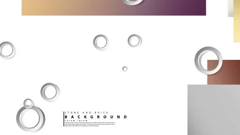 Ring abstract rectangular background with drop shadow. Vector illustration, w Stock Illustration