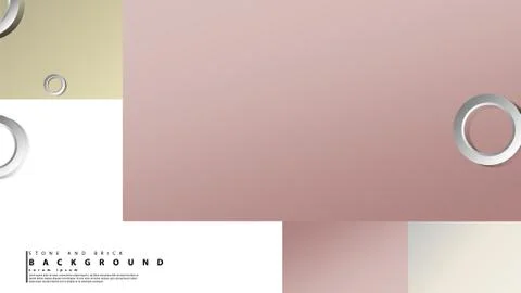 Ring abstract rectangular background with drop shadow. Vector illustration, w Stock Illustration