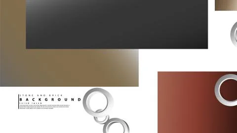 Ring abstract rectangular background with drop shadow. Vector illustration, w Stock Illustration