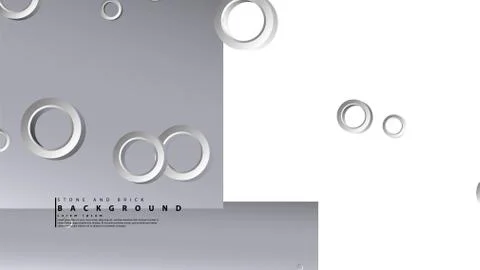 Ring abstract rectangular background with drop shadow. Vector illustration, w Stock Illustration