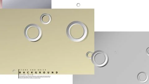 Ring abstract rectangular background with drop shadow. Vector illustration, w Stock Illustration