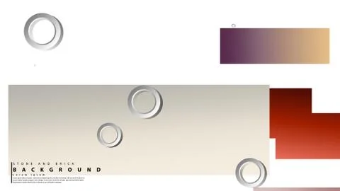 Ring abstract rectangular background with drop shadow. Vector illustration, w Stock Illustration