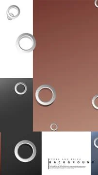 Ring abstract rectangular background with drop shadow. Vector illustration, w Stock Illustration