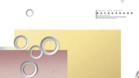 Ring abstract rectangular background with drop shadow. Vector illustration, w Stock Illustration