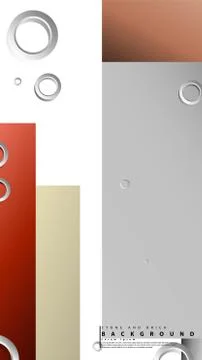 Ring abstract rectangular background with drop shadow. Vector illustration, w Stock Illustration