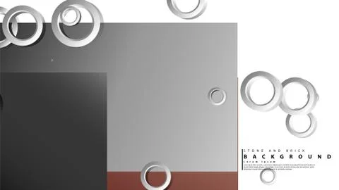 Ring abstract rectangular background with drop shadow. Vector illustration, w Stock Illustration