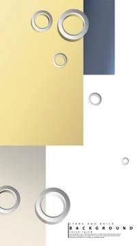 Ring abstract rectangular background with drop shadow. Vector illustration, w イラスト素材