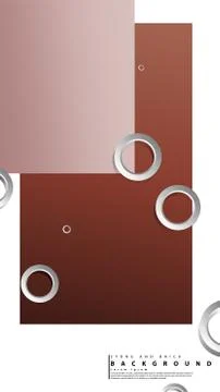 Ring abstract rectangular background with drop shadow. Vector illustration, w Illustrazione stock