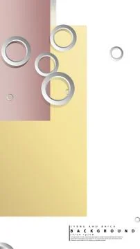 Ring abstract rectangular background with drop shadow. Vector illustration, w Stock Illustration