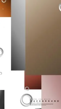 Ring abstract rectangular background with drop shadow. Vector illustration, w Stock Illustration