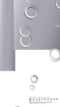 Ring abstract rectangular background with drop shadow. Vector illustration, w Stock Illustration