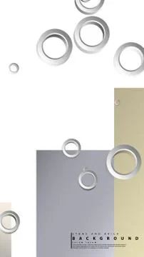 Ring abstract rectangular background with drop shadow. Vector illustration, w イラスト素材