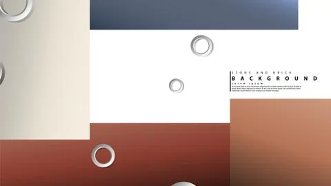 Ring abstract rectangular background with drop shadow. Vector illustration, w Stock Illustration