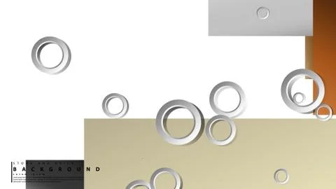 Ring abstract rectangular background with drop shadow. Vector illustration, w Stock Illustration