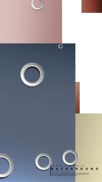 Ring abstract rectangular background with drop shadow. Vector illustration, w Illustrazione stock