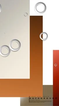 Ring abstract rectangular background with drop shadow. Vector illustration, w 스톡 일러스트