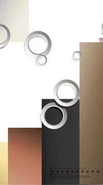 Ring abstract rectangular background with drop shadow. Vector illustration, w 스톡 일러스트