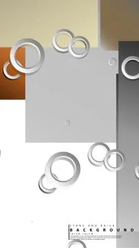 Ring abstract rectangular background with drop shadow. Vector illustration, w 库存插图