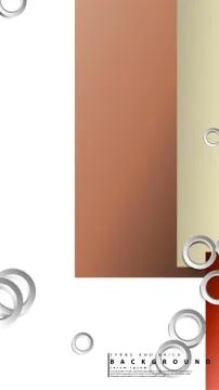 Ring abstract rectangular background with drop shadow. Vector illustration, w Stock Illustration