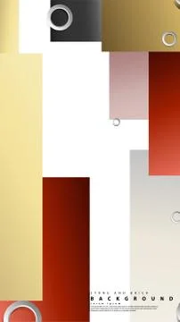 Ring abstract rectangular background with drop shadow. Vector illustration, w Stock Illustration