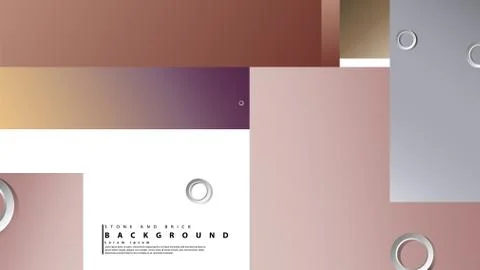 Ring abstract rectangular background with drop shadow. Vector illustration, w Stock Illustration