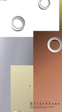 Ring abstract rectangular background with drop shadow. Vector illustration, w Illustrazione stock