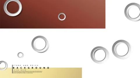 Ring abstract rectangular background with drop shadow. Vector illustration, w Illustrazione stock