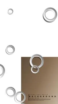 Ring abstract rectangular background with drop shadow. Vector illustration, w Stock Illustration