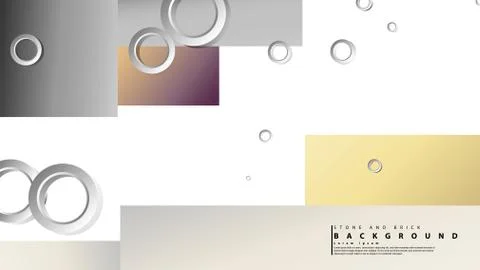 Ring abstract rectangular background with drop shadow. Vector illustration, w Illustrazione stock
