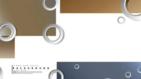 Ring abstract rectangular background with drop shadow. Vector illustration, w Stock Illustration