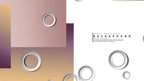 Ring abstract rectangular background with drop shadow. Vector illustration, w Stock Illustration