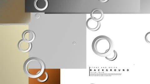 Ring abstract rectangular background with drop shadow. Vector illustration, w Stock Illustration