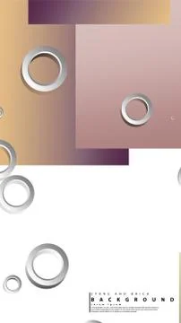 Ring abstract rectangular background with drop shadow. Vector illustration, w Illustrazione stock