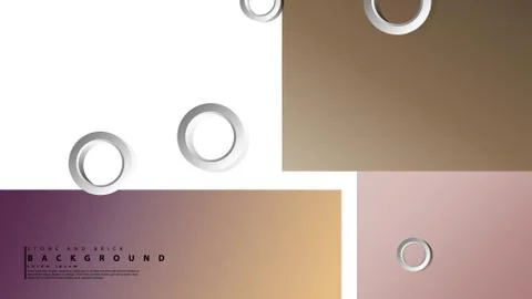 Ring abstract rectangular background with drop shadow. Vector illustration, w Stock Illustration