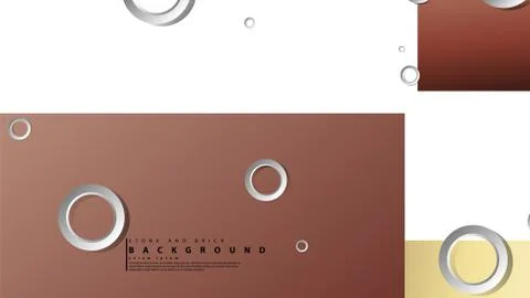 Ring abstract rectangular background with drop shadow. Vector illustration, w Stock Illustration