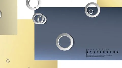 Ring abstract rectangular background with drop shadow. Vector illustration, w Stock Illustration
