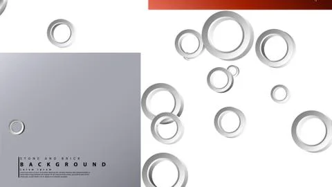 Ring abstract rectangular background with drop shadow. Vector illustration, w Illustrazione stock