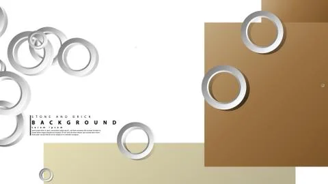 Ring abstract rectangular background with drop shadow. Vector illustration, w Stock Illustration