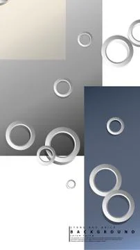 Ring abstract rectangular background with drop shadow. Vector illustration, w Stock Illustration