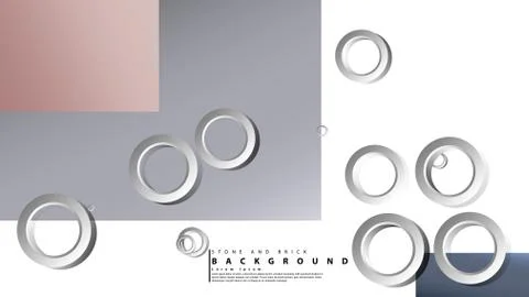 Ring abstract rectangular background with drop shadow. Vector illustration, w 스톡 일러스트