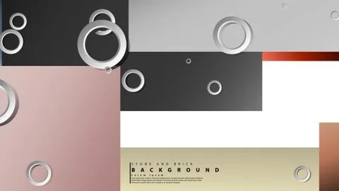 Ring abstract rectangular background with drop shadow. Vector illustration, w Stock Illustration