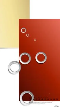 Ring abstract rectangular background with drop shadow. Vector illustration, w Stock Illustration