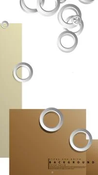 Ring abstract rectangular background with drop shadow. Vector illustration, w Stock Illustration
