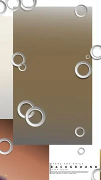 Ring abstract rectangular background with drop shadow. Vector illustration, w Stock Illustration